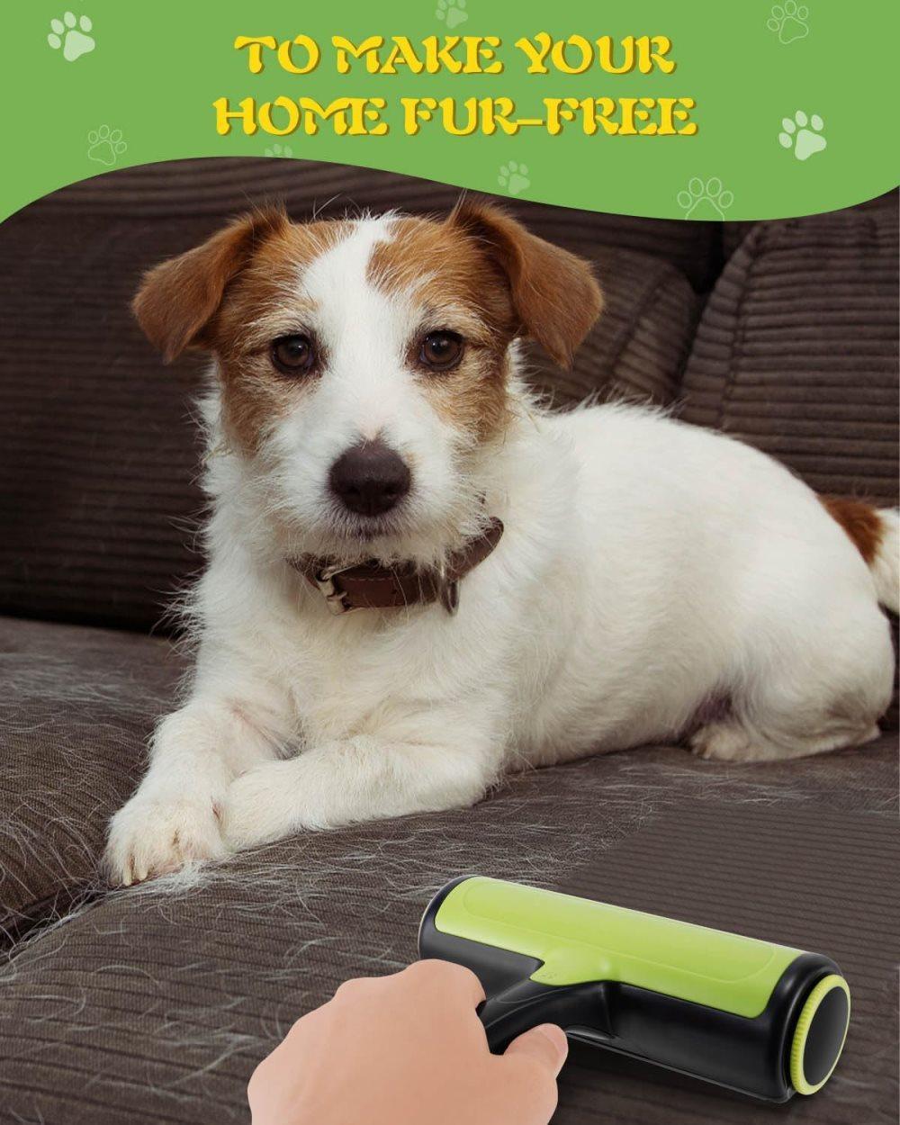 Light Blue Reusable Pet Fur Remover Roller | Dogs & Cats | Bed, Sofa & Carpet