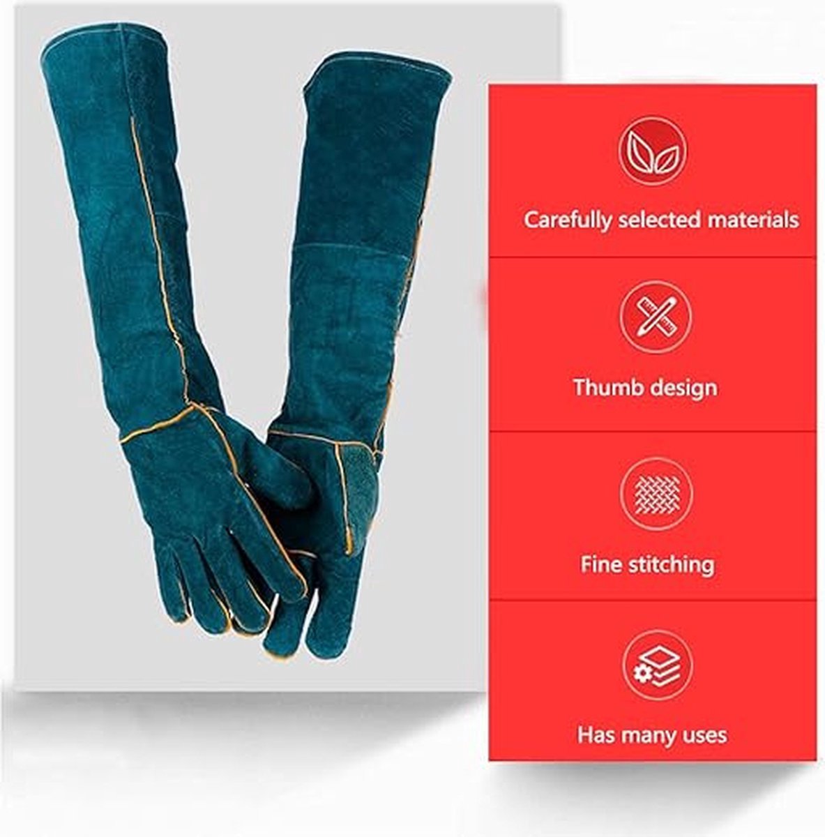 Pet Anti-Bite Protection Gloves | Anti-Scratch Abrasion-Resistant Leather | 60cm