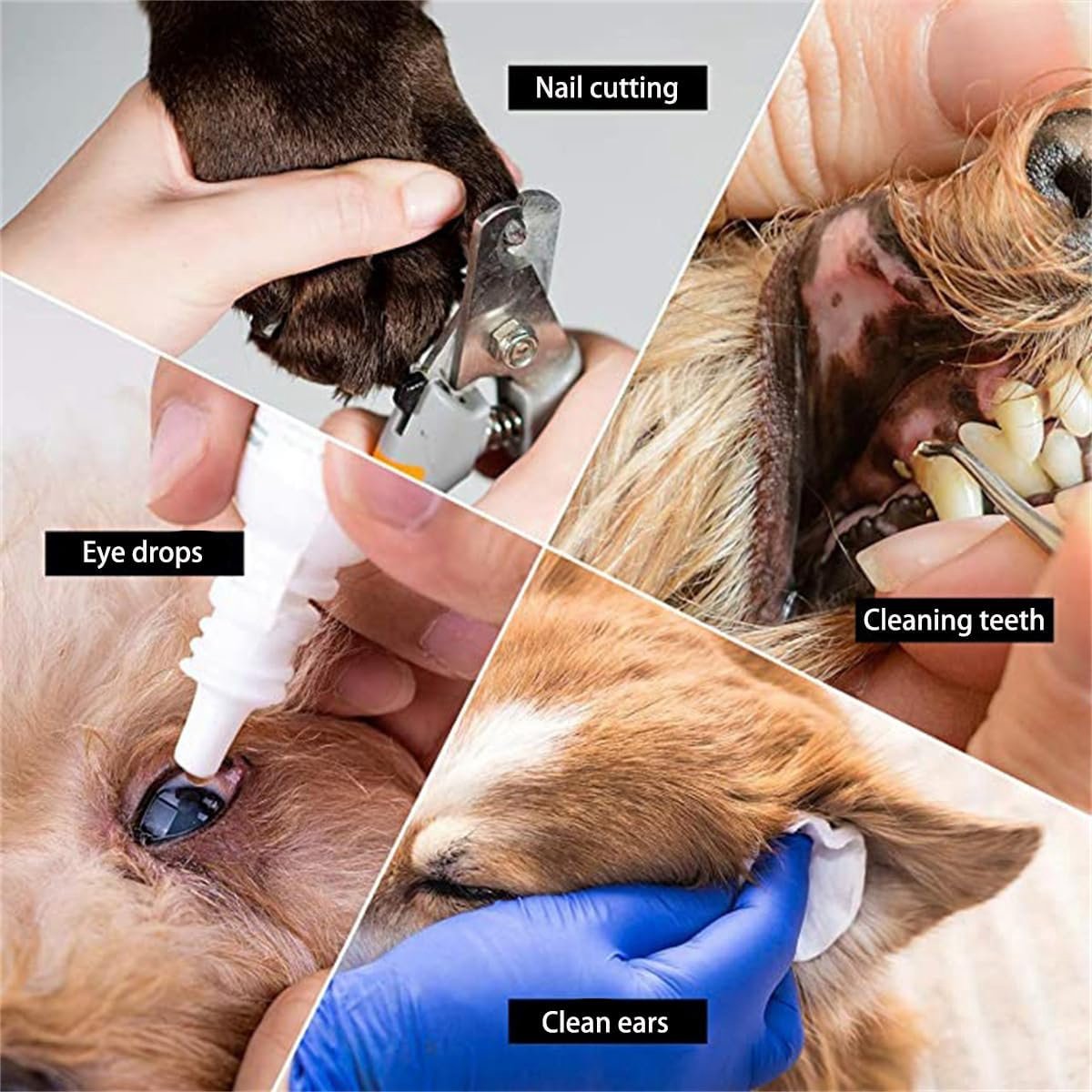11-Piece Pet Grooming Hammock | Cat & Dog Nail Trimming Harness | Size S | Blue
