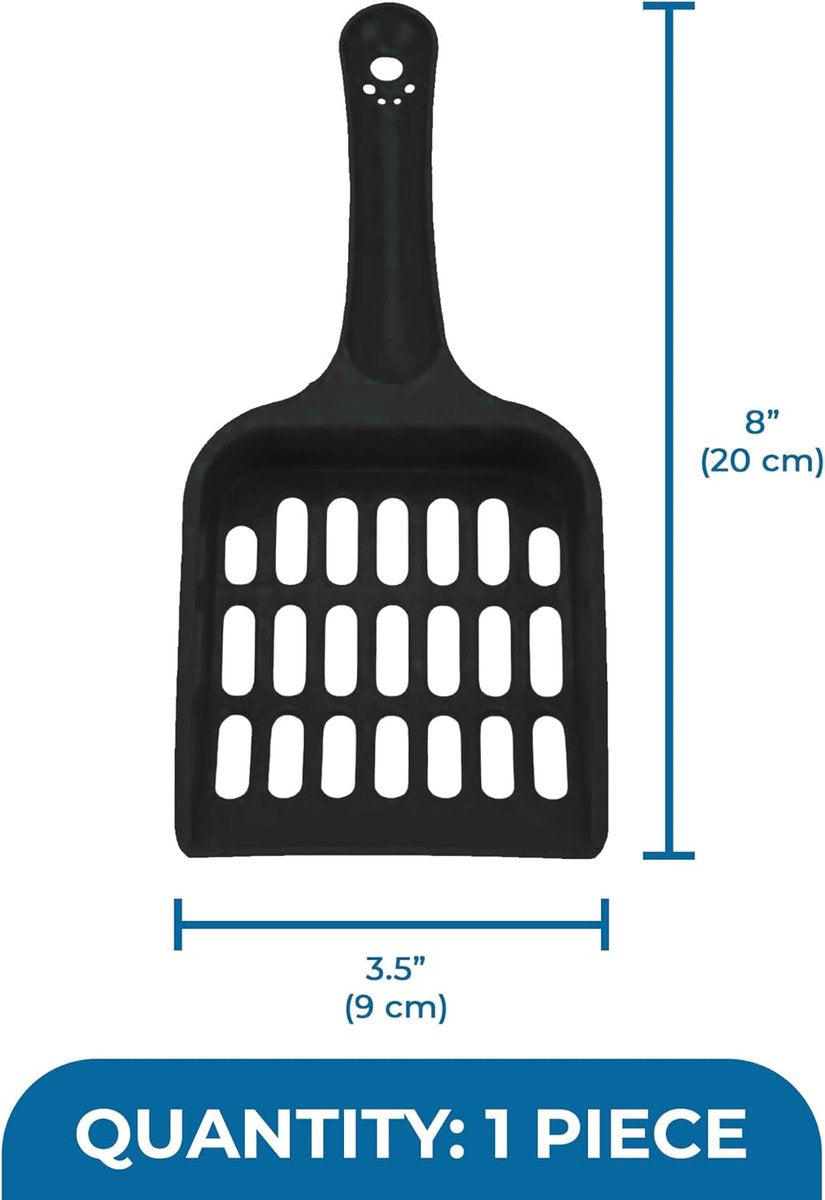 Black Cat Pine Pellet Litter Scoop Set (2 Pieces) | Sieve & Poop Cleaner | Hanging Hole Storage