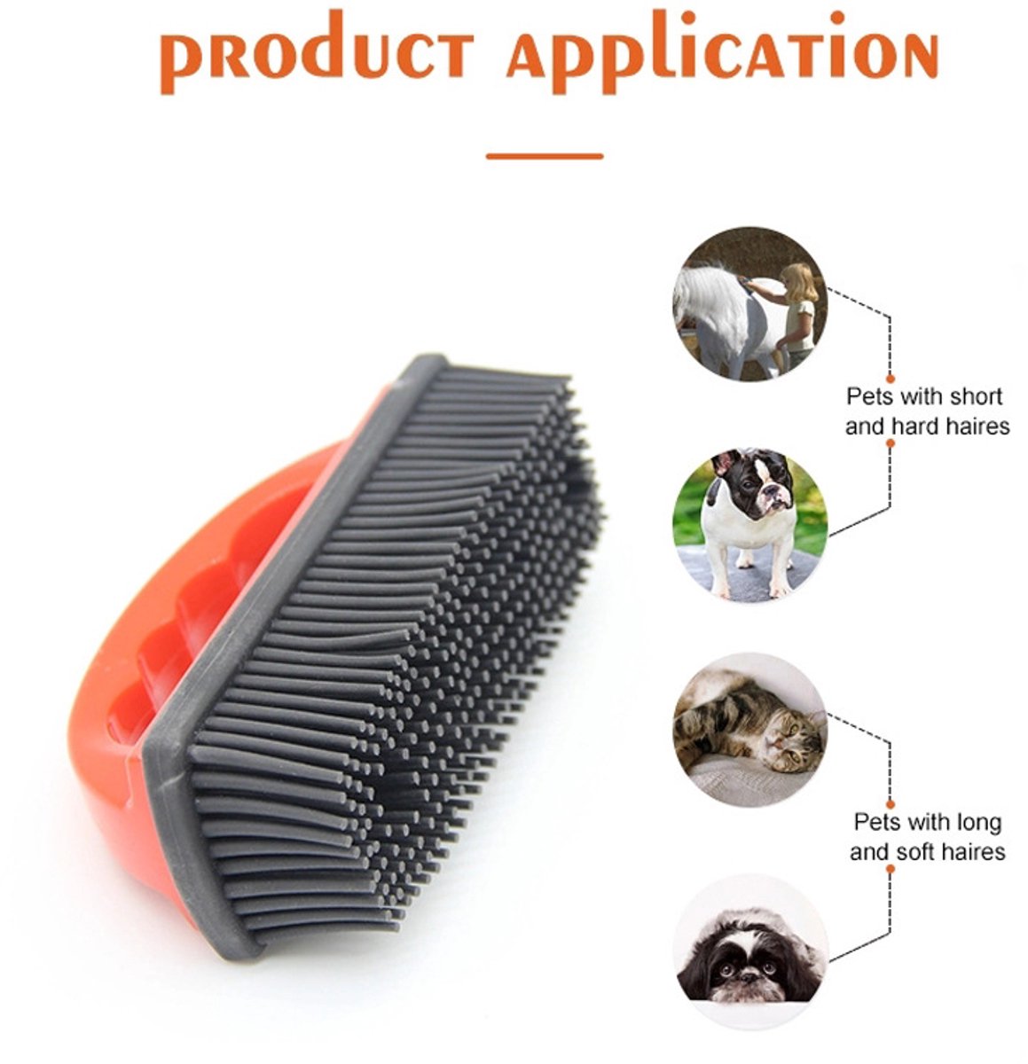 Red Rubber Pet Hair Remover | Dog & Cat Fur from Clothing, Furniture & Car Interiors