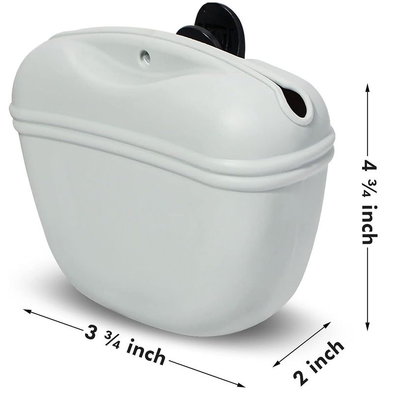 Silicone Dog Treat Pouch 2-Pack | Clip-On Portable Training Container | Magnetic Buckle