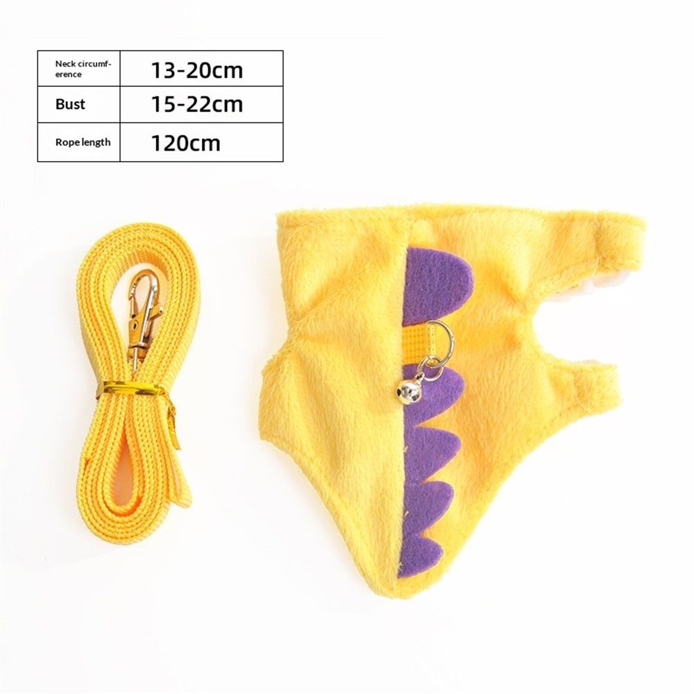 Small Animal Harness and Leash Set | Ferret Rabbit Guinea Pig Chihuahua | Yellow