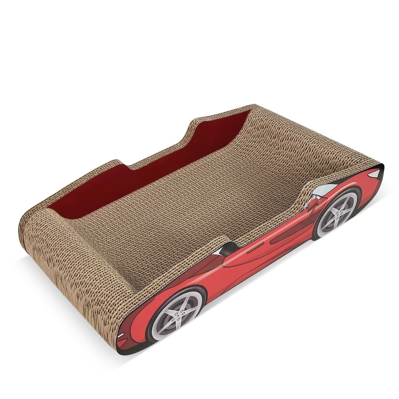 Racing Car Cat Scratcher Bed | Corrugated Cardboard 2-in-1 Cat Bed & Scratcher