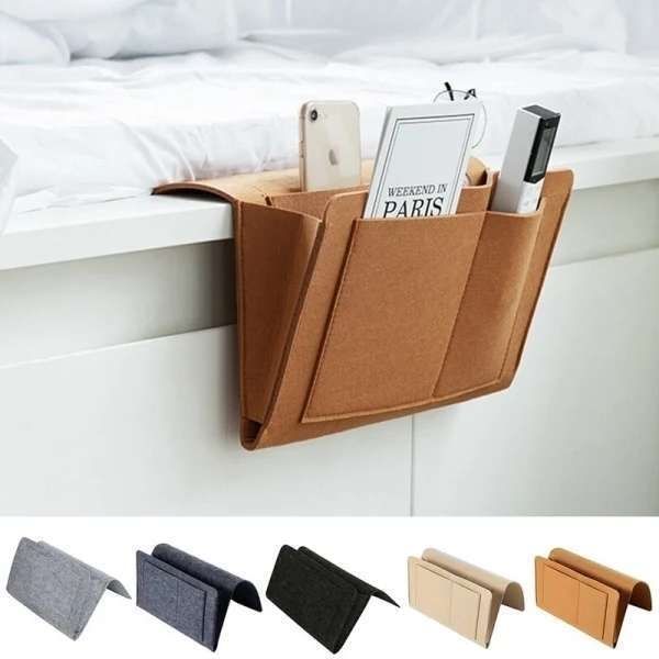 Felt Storage Bag Pouch Bed for Home, Black