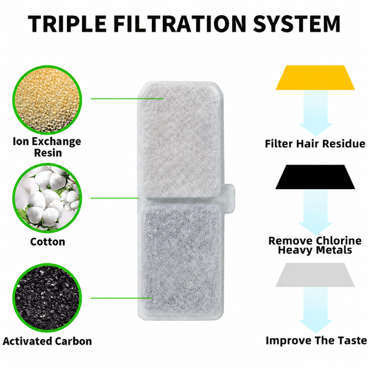 Cat Water Fountain Replacement Filters 6-Pack