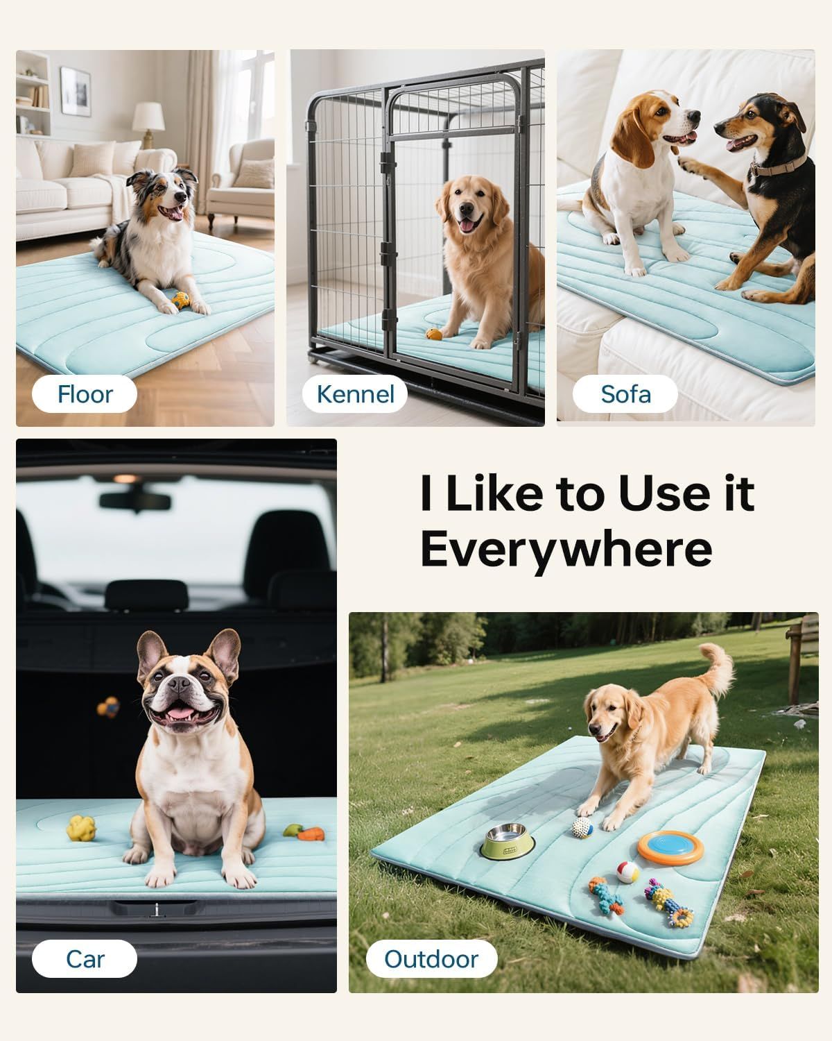 Cooling Mat for Dogs, 36"x23" Self-Cooling Pet Bed