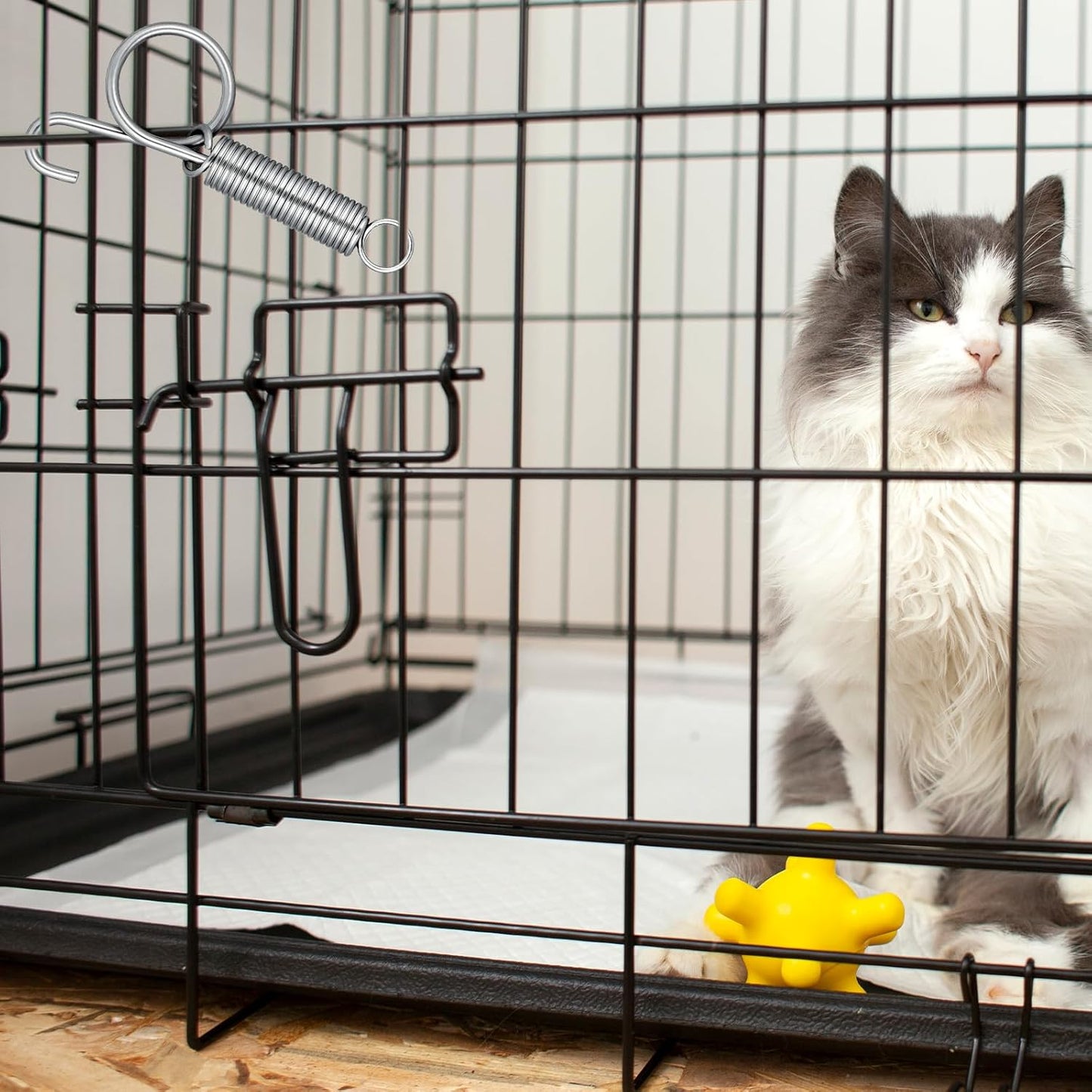 Pet Cage Door Spring Latch Hook | 10-Pack | For Rabbit Dog Cat Bird Cages