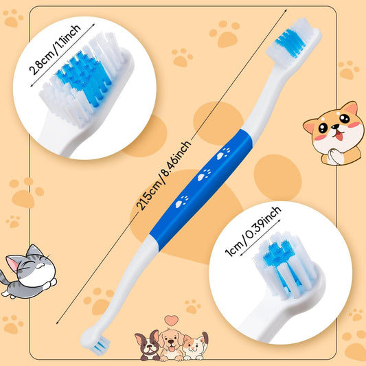 Double-Headed Pet Toothbrush with Soft Bristles | Pack of 6
