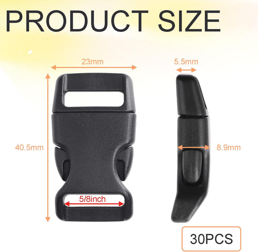 Dog Collar Buckle 30-Pack | 5/8 Inch Side Release