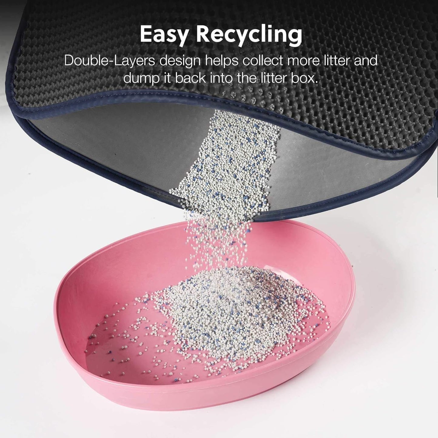 Cat Litter Trapping Mat | Honeycomb Double Layer | Waterproof | Scatter Control