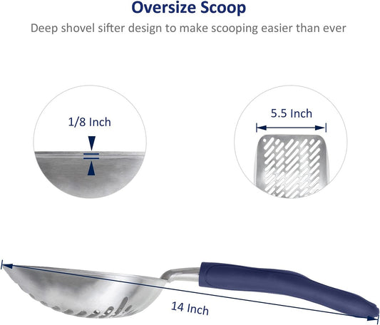 Premium Cat Litter Box and Shovel Set | Enclosed with Scoop
