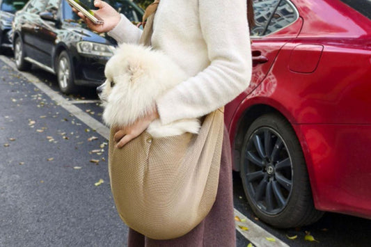 Breathable Pet Carrier Sling with Storage Pocket