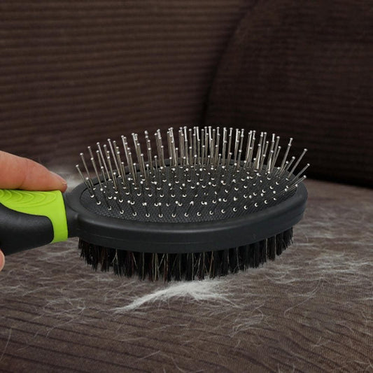 2PCS Pet Grooming Brushes Deshedding Bath Brush for Dogs Cats & Horses | Purple