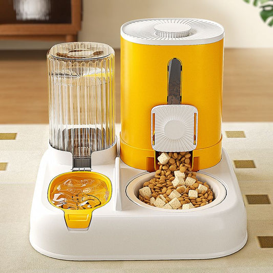 Ceramic Automatic Pet Feeder | Double Water Bowl Set
