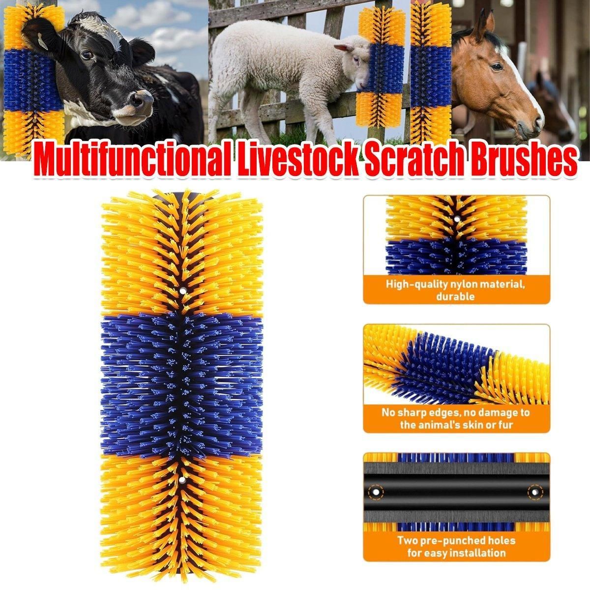 Multifunctional Pet Massage Scratching & Grooming Brush | Livestock & Large Animals