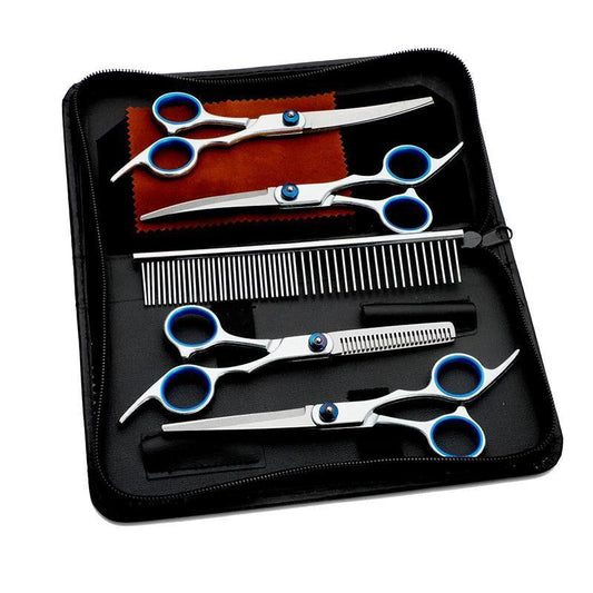 7 PCS Pet Grooming Scissors Set | Dogs & Cats