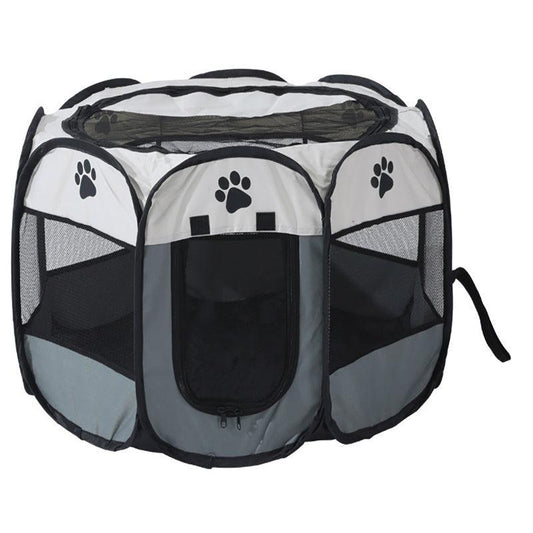 8-Panel Pet Play Tent Playpen | Dog & Cat Portable Kennel Crate