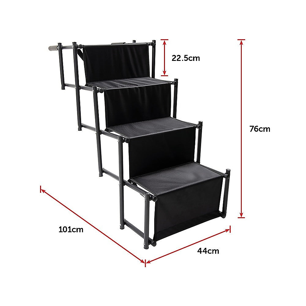 Folding Dog Car Boot Steps | Lightweight Strong Pet Stairs | All Dog Sizes