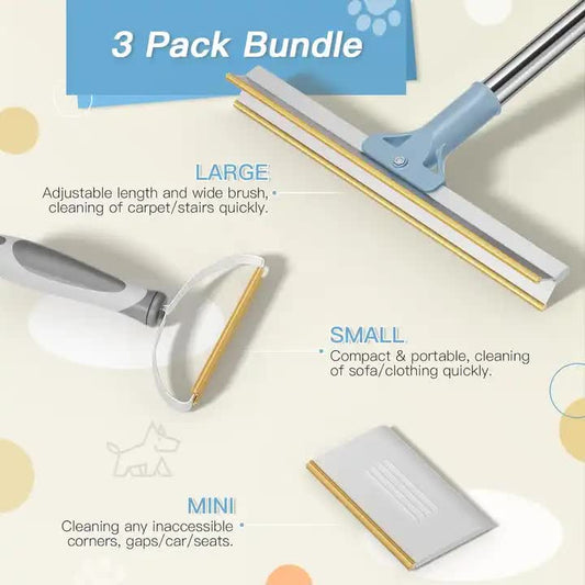 Grey Pet Hair Removal Tool Set