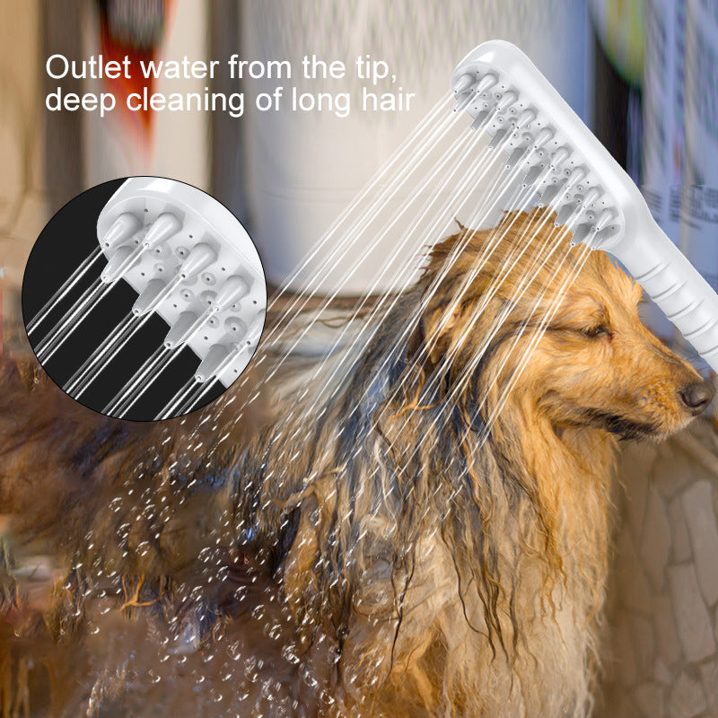 Handheld Pet Grooming Shower Sprayer with Comb | Massage Nozzle | Dog & Cat