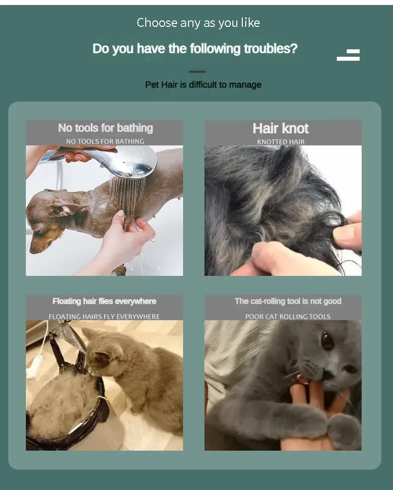Pink & Grey Dual-Sided Self-Cleaning Pet Grooming Brush | Slicker & Massage Comb | Dogs & Cats