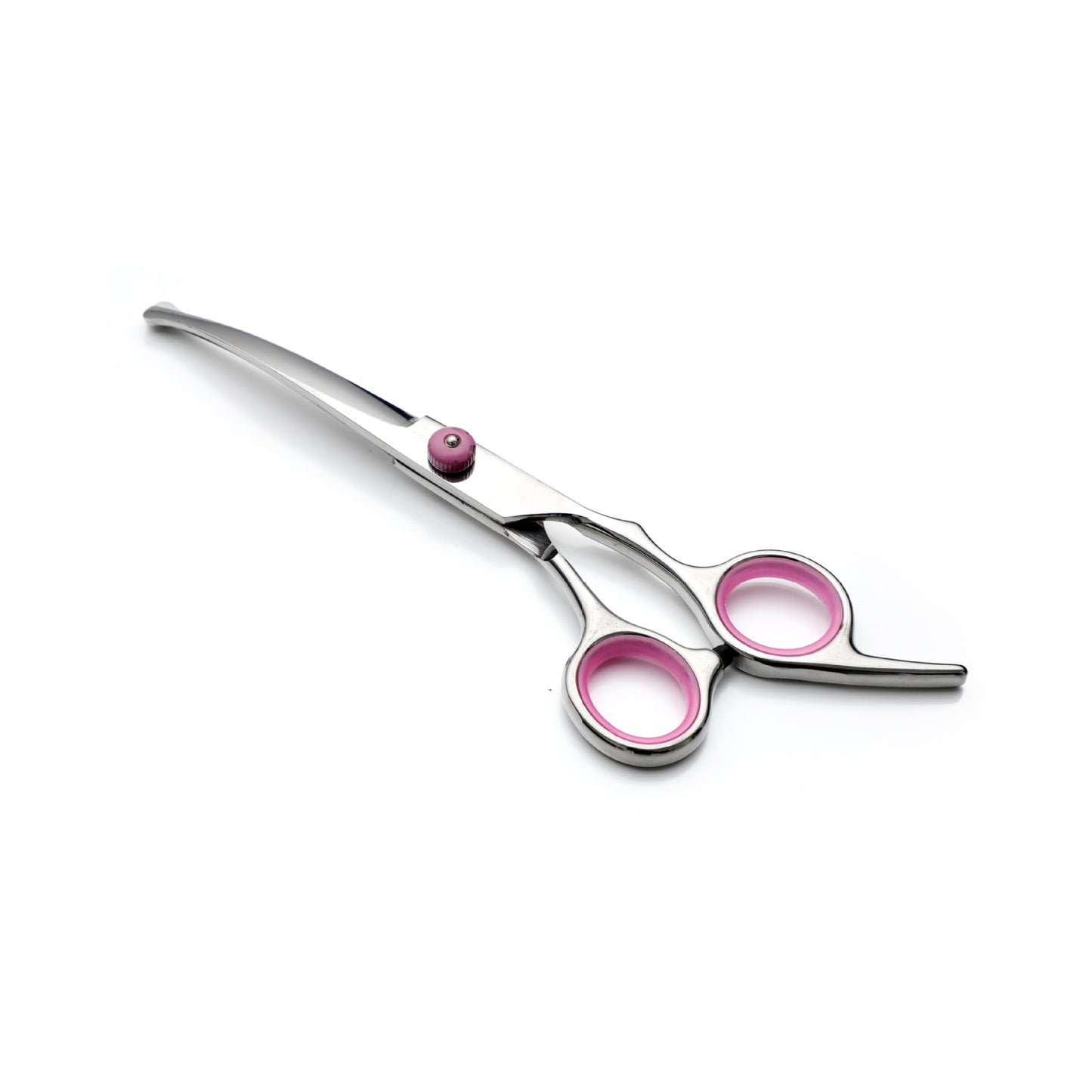 Pink & Silver 5-Piece Pet Grooming Scissors Kit | Stainless Steel Straight, Curved & Thinning Shears | 6 Inch