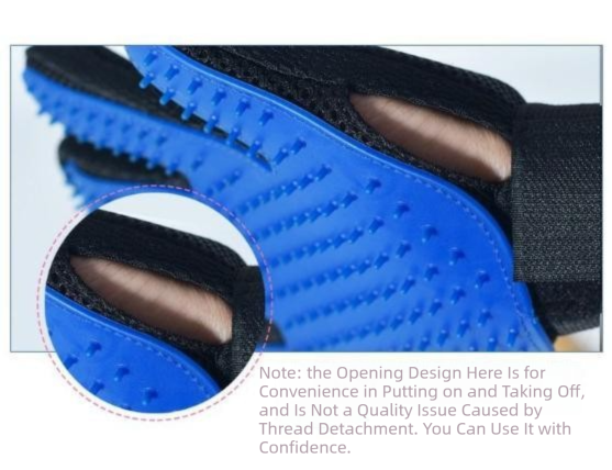 Blue Pet Grooming Deshedding Gloves (5 Pairs) | Bathing & Massage Brush | Dogs & Cats
