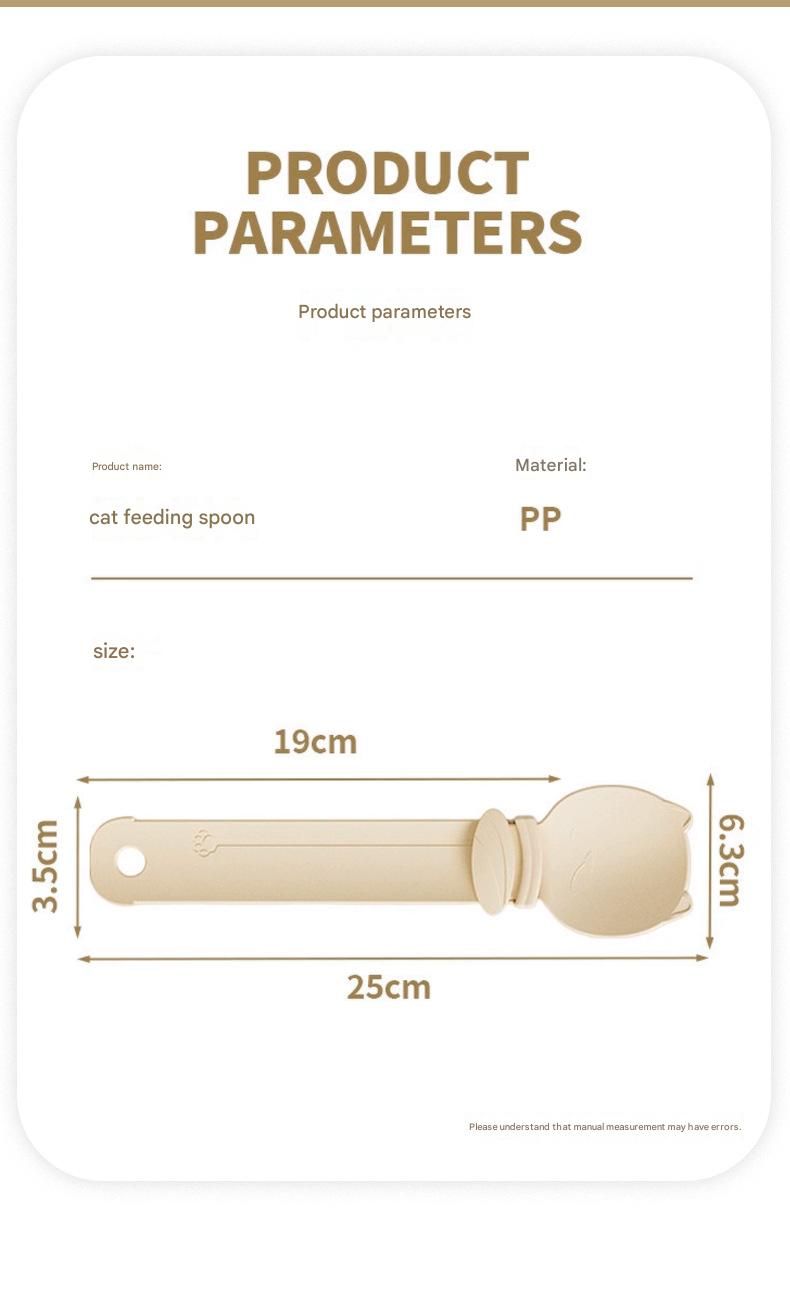 Cat Treat Spoon for Wet Food | Extra-Long PP Handle | Squeeze Feeder