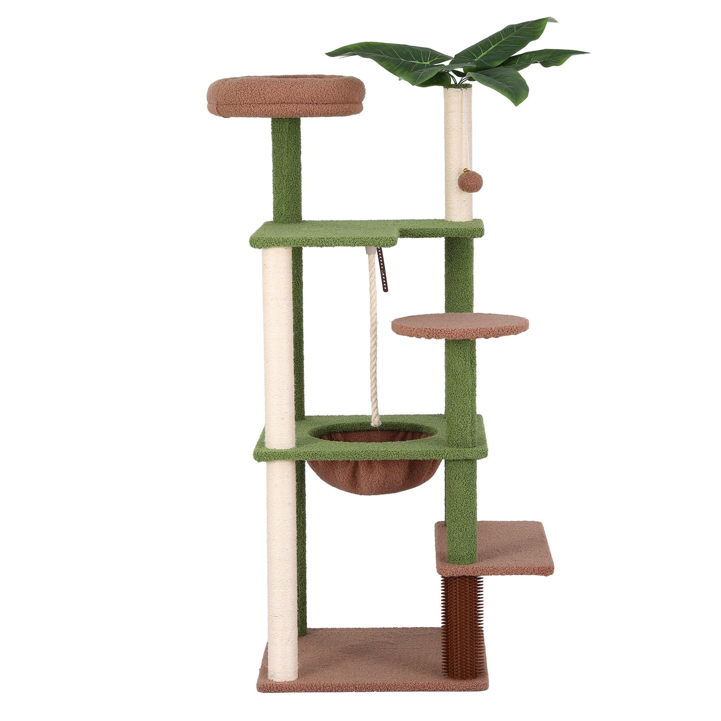 i.Pet 152cm Jungle Cat Tree Tower | Multi-Level Scratching Post | Leafy Canopy