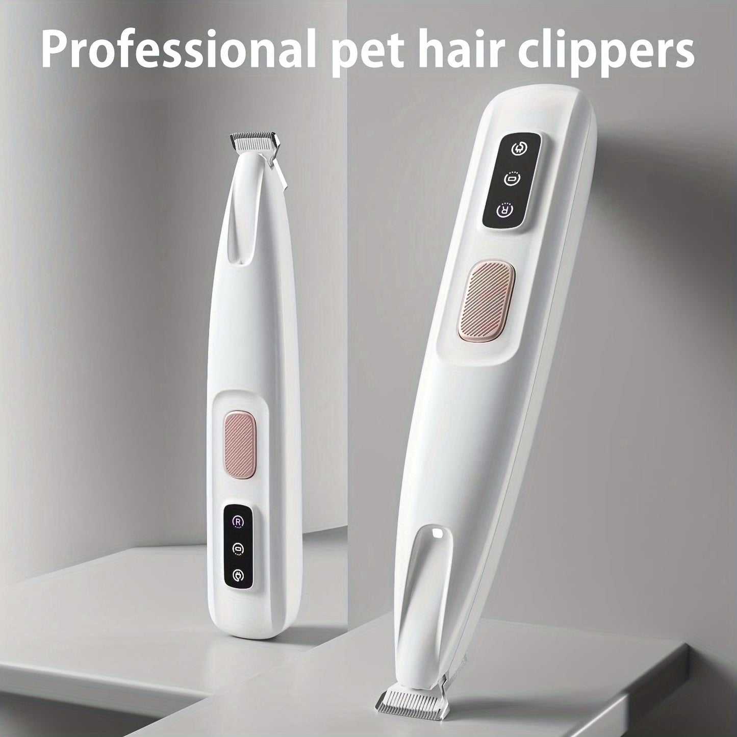 Low-Noise Pet Grooming Clippers with LED Assist Lighting | USB Rechargeable | Dog & Cat