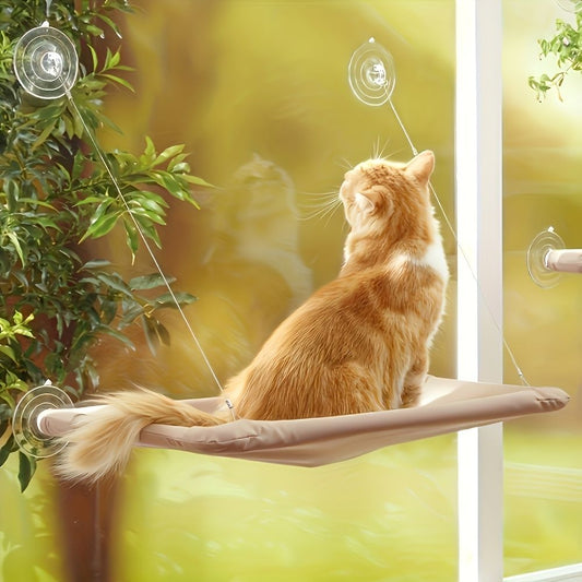 Cat Hammock Suction Cup Hanging Nest | Removable Washable Sunbathing Platform