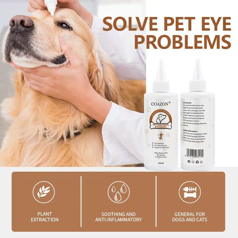 COAZON Eye Stain Remover for Dogs & Cats | Dry Eyes Redness Itching Treatment