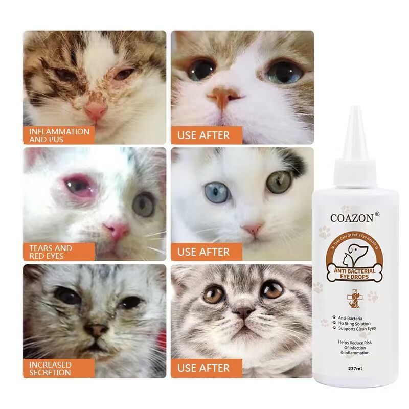 COAZON Eye Stain Remover for Dogs & Cats | Dry Eyes Redness Itching Treatment