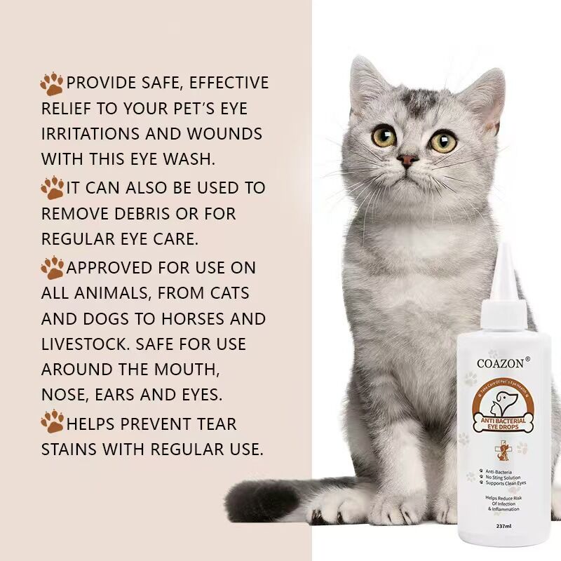 COAZON Eye Stain Remover for Dogs & Cats | Dry Eyes Redness Itching Treatment