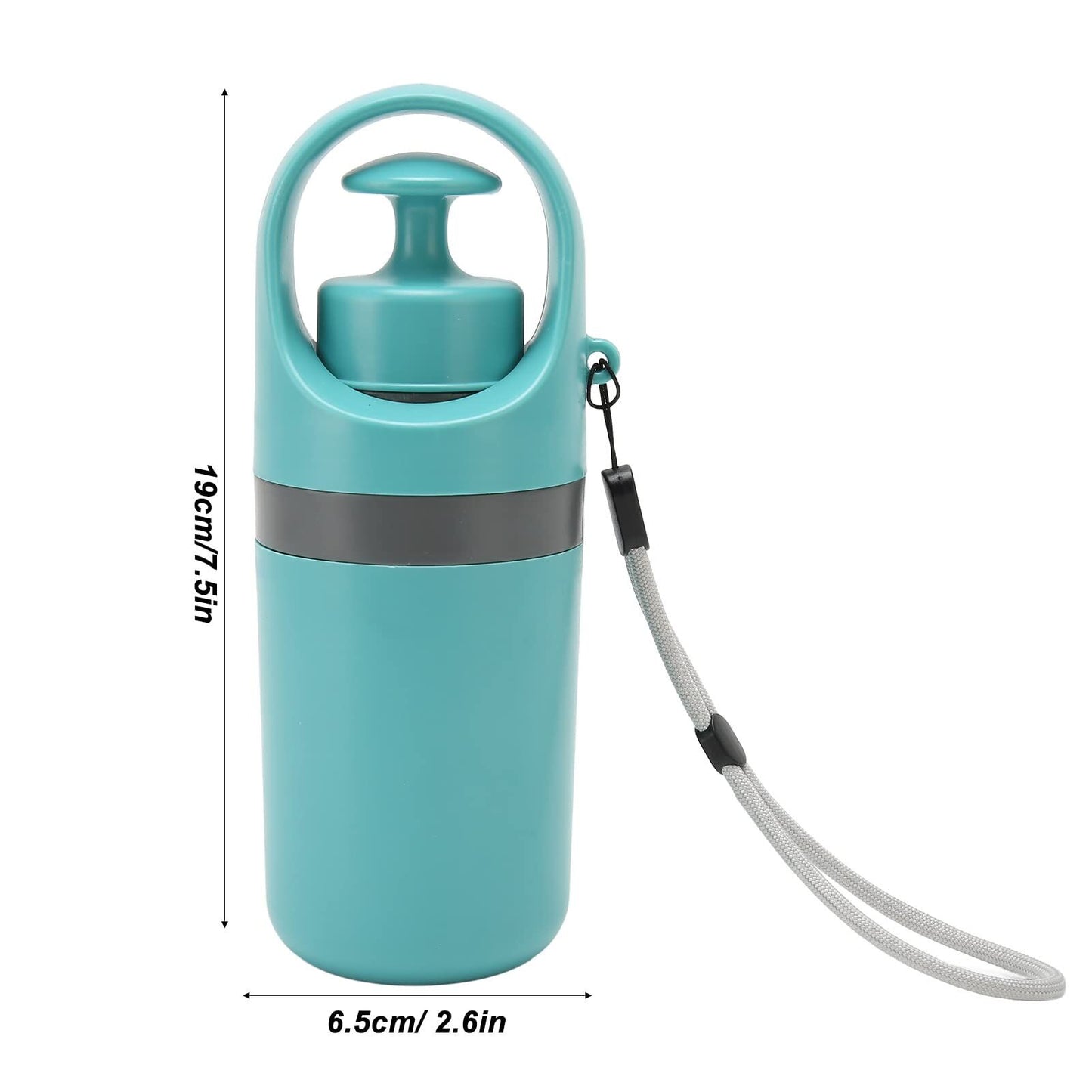 Teal Zero-Contact Dog Poop Scooper | 6-Claw with Built-in Bag Dispenser | Outdoor Pet Waste