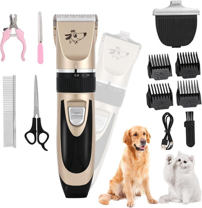 Professional Rechargeable Cordless Pet Grooming Clippers | Dog & Cat