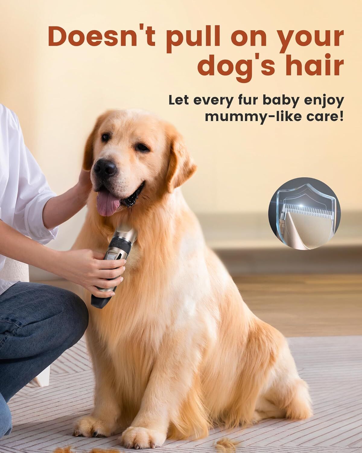 Professional Rechargeable Cordless Pet Grooming Clippers | Comb Guides | Dog & Cat