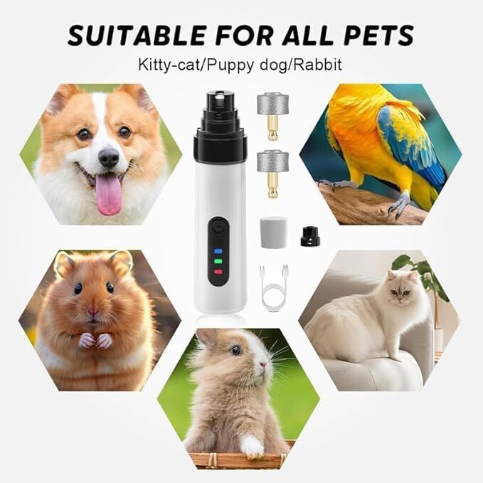 Silent Groom Pro Pet Nail Grinder | USB Rechargeable | Dog & Cat Paw Grooming