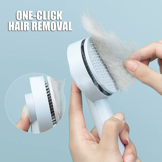 Self-Cleaning Cat & Dog Slicker Brush | Anti-Hair Grooming Comb