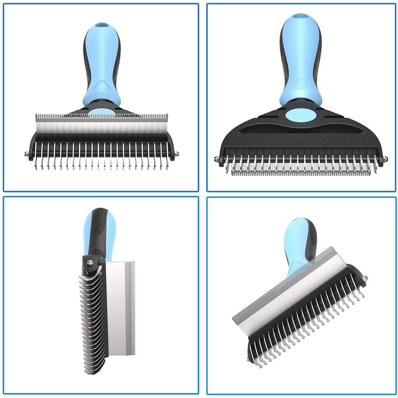 Pet Dog & Cat Detangling Brush | Removes Excess & Dead Hair | Long & Short Coats