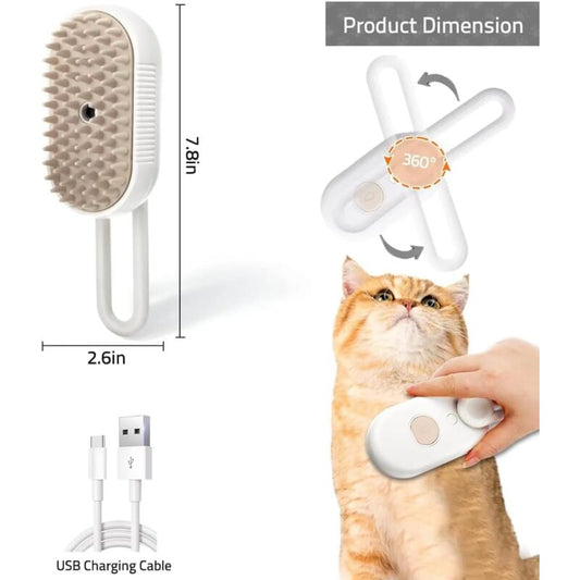 Electric Steam Brush for Dogs & Cats