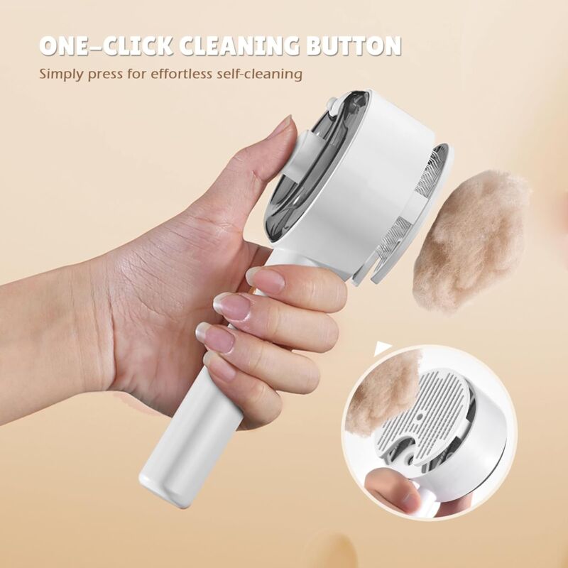 4-in-1 Self-Cleaning Cat Steam Brush | Water Tank Pet Grooming | Dog & Cat