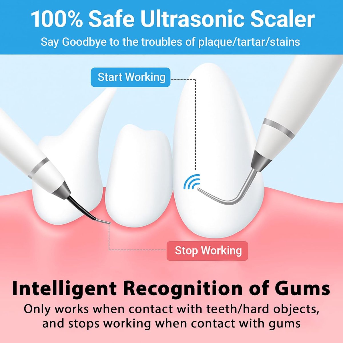Electric Pet Dental Toothbrush | LED Light Rechargeable | Anti-Plaque | Dog & Cat
