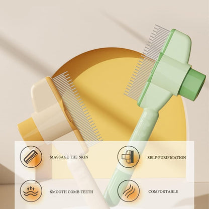 Green Self-Cleaning Slicker Pet Brush | Dogs & Cats