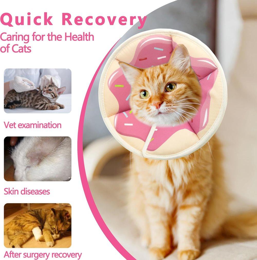 Pink Adjustable Protective Recovery Collar | Waterproof | Cats & Dogs | Size S
