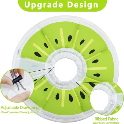 Green Soft Velcro Recovery Collar | Post-Surgery Protection | S