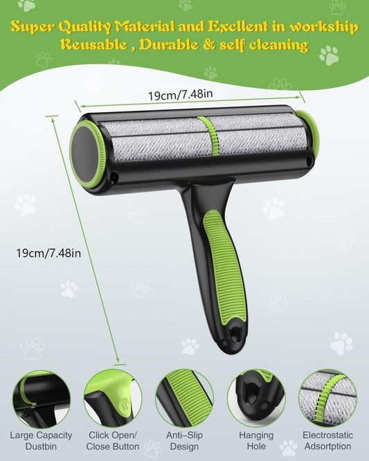 Light Blue Reusable Pet Fur Remover Roller | Dogs & Cats