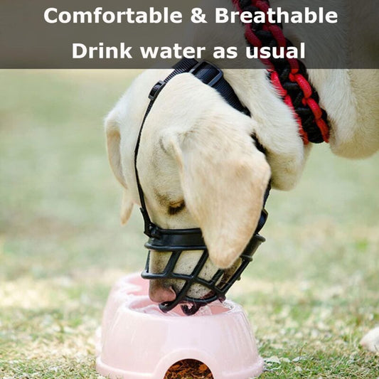 Dog Muzzle with Breathable Mesh and Nylon Headband for Small Medium