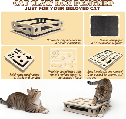 Multi-Functional Cat Claw Care Enrichment Box